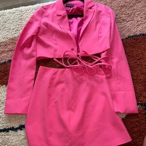 White Fox Boutique Pink Mini Skirt